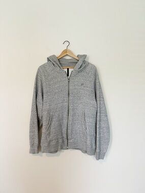 Fabletics Men's Heathered Gray Zip-Up Hoodie Sweatshirt